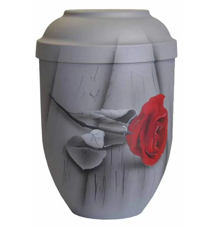 Urne mit Rosenmotiv